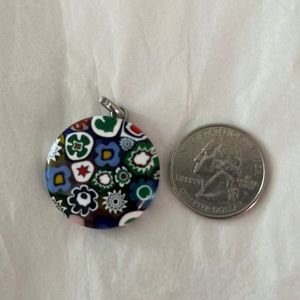 Murano paisley glass pendant